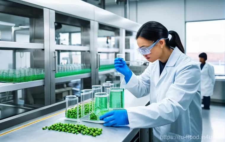 대체육의 건강성 - **Prompt for Alternative Meat Production and Innovation:**
    "A brightly lit, clean, and futuristi...