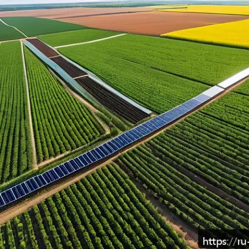 Home 17 세계 인구 증가와 식량 분배 - A modern Russian agricultural landscape showcasing a high-tech farm with drones flying above vast fi...